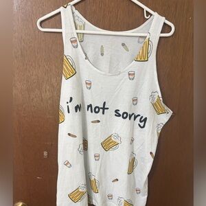 I'm Not Sorry Beer Cigs shots Mike stud tank top